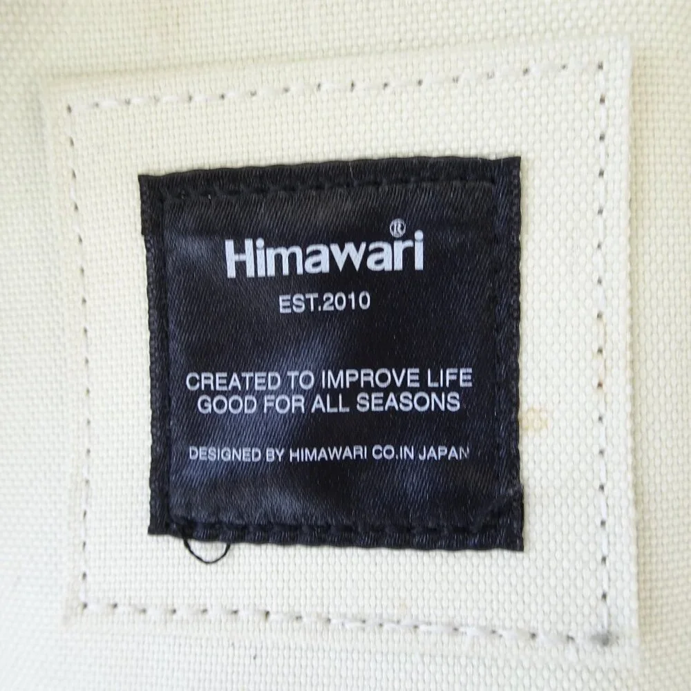 Himawari‎ Red, White & Blue Canvas Laptop Backpack USB Port Inner Pockets